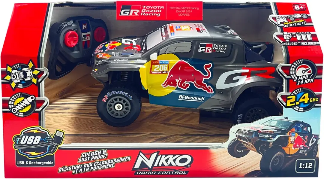 NIKKO Pro Trucks Dakar Red Bull 2024 1/12 RC Auto - Rood/Grijs/Zwart