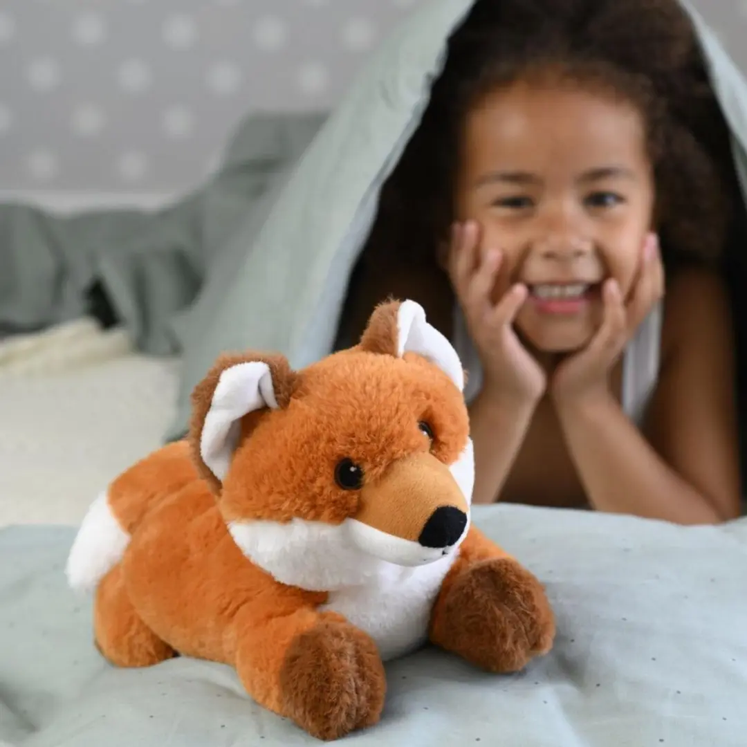 Warmies Knuffelvos Magnetron 33cm - Bruin