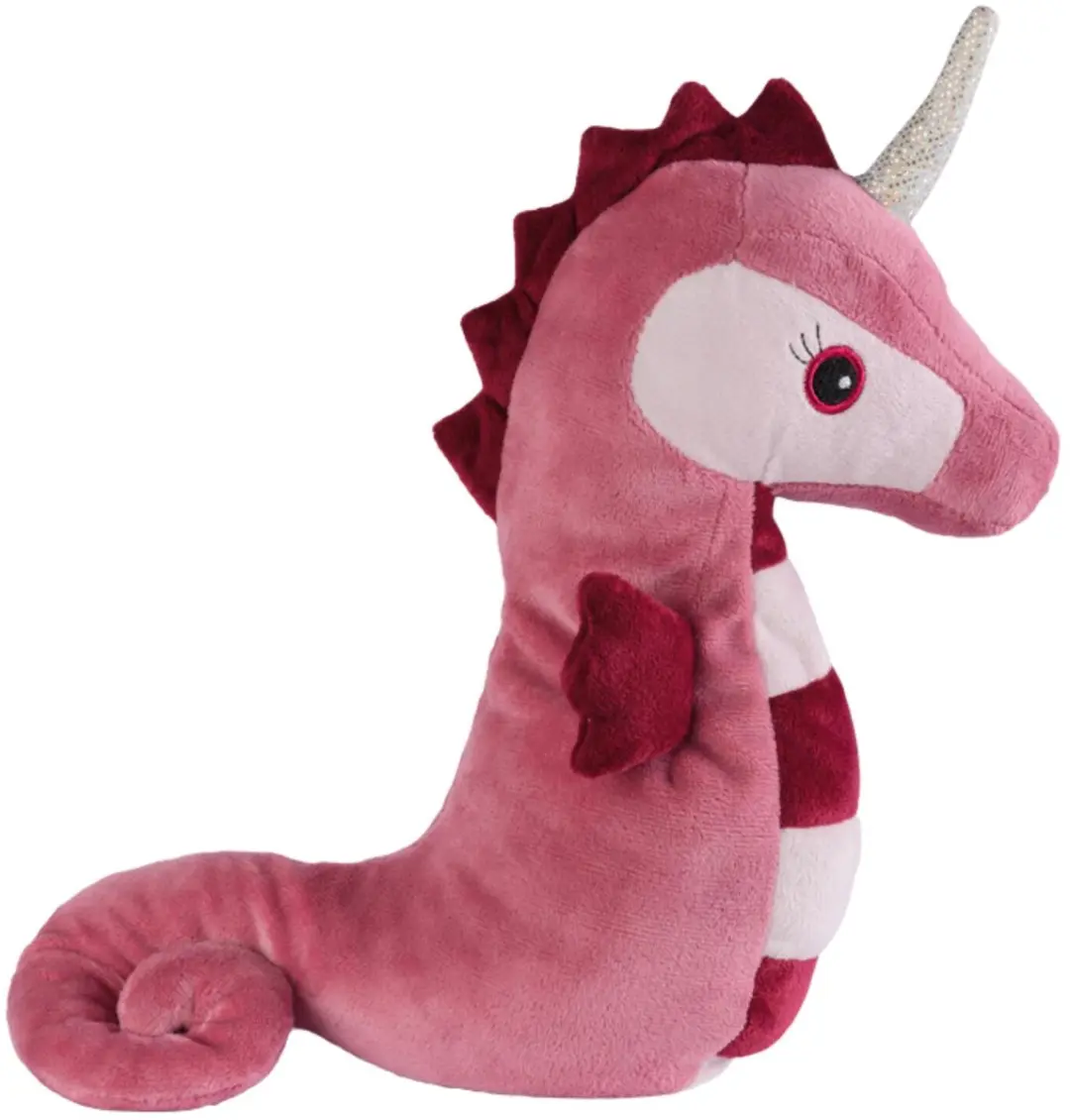 Warmies Knuffel Eenhoorn Zeepaardje 40cm - Fuchsia