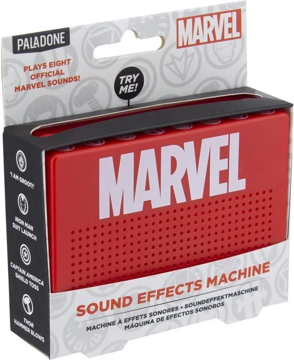 Paladone Marvel Sound Effects Speler - Grijs/Rood/Wit/Zwart