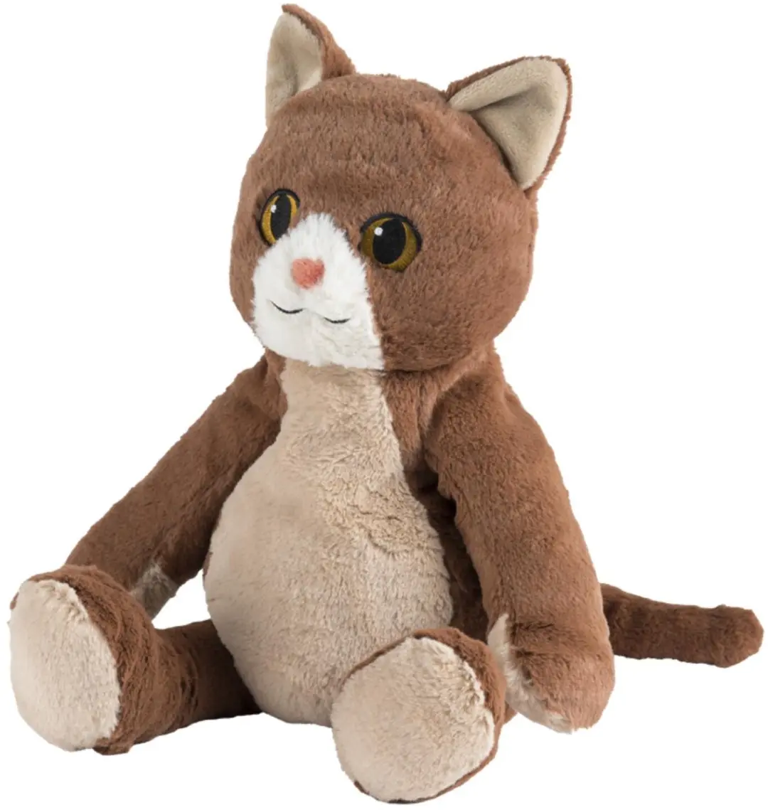 Warmies Knuffelkat 37cm - Bruin