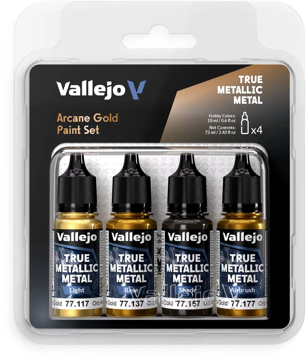 Vallejo Hobbyverf Acryl True Metallic Arkanisch Goud