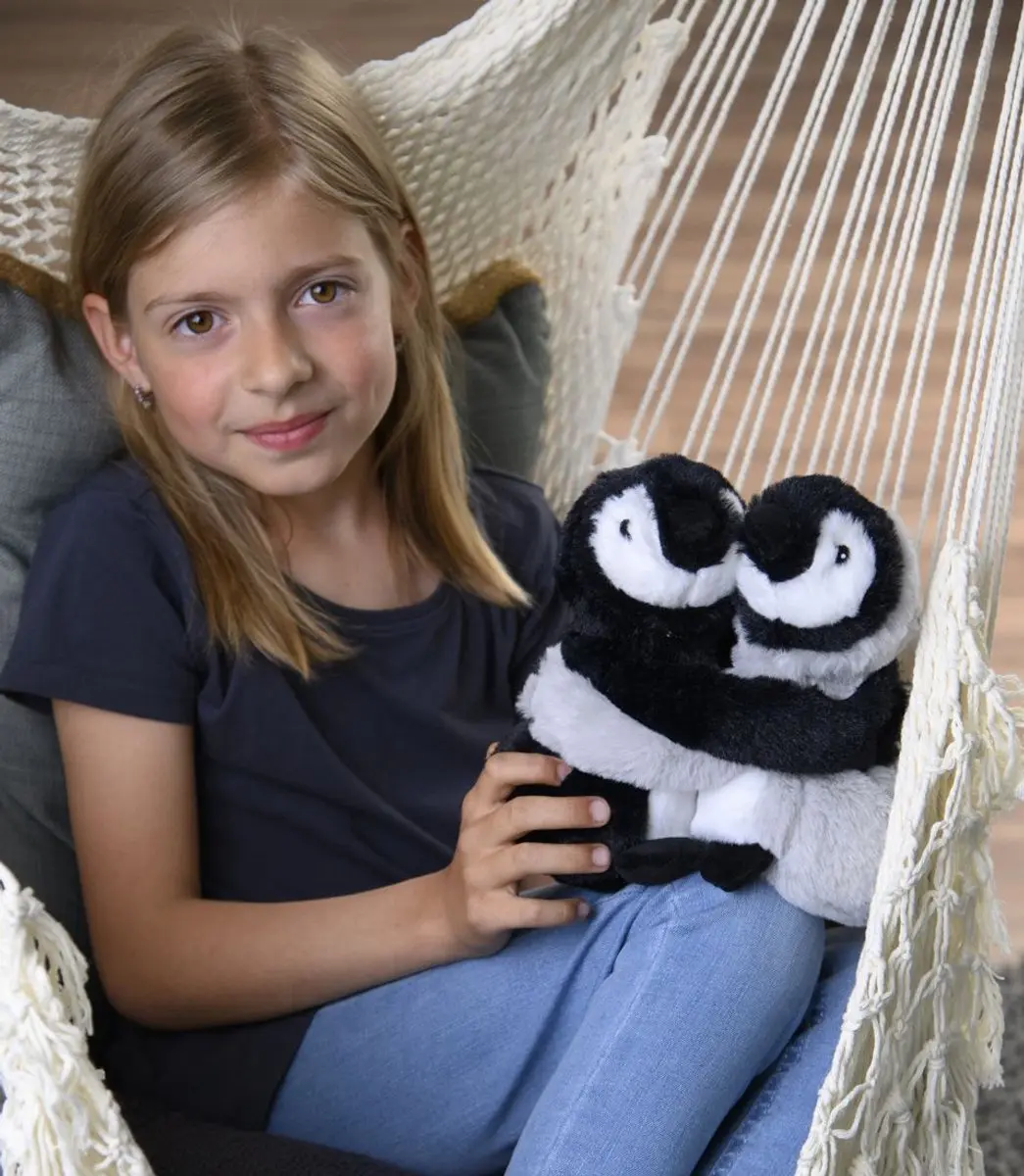 Warmies Magnetronknuffel Pinquins - Zwart/Wit/Grijs