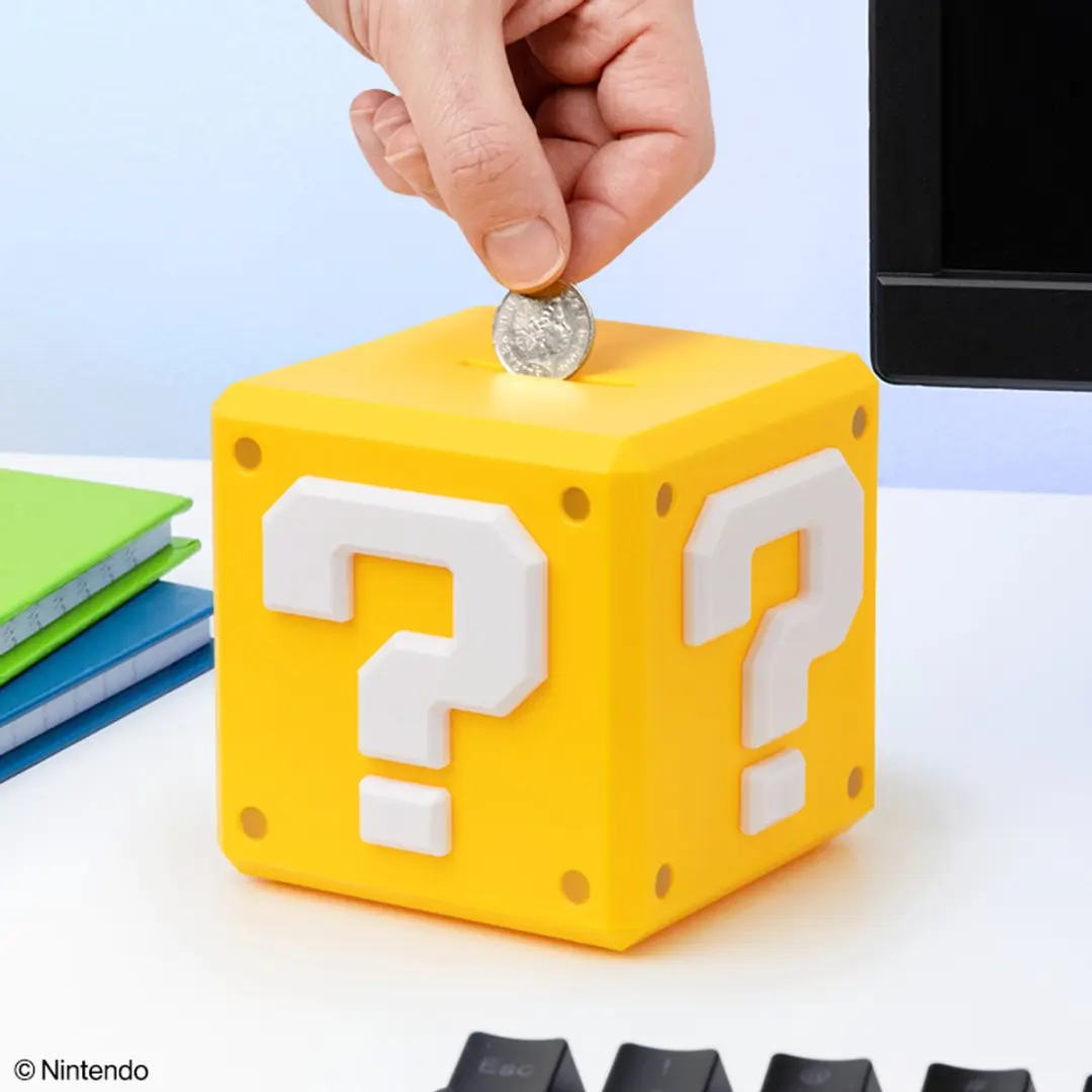 Paladone Super Mario Question Block Spaarpot - Multicolor - afbeelding 6 van 6
