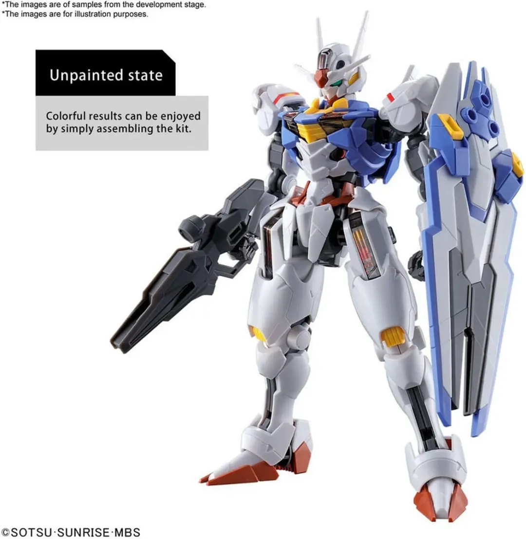 Bandai Namco Gundam Aerial HG 1/144 Modelkit - Blauw/Geel/Oranje/Wit/Zwart