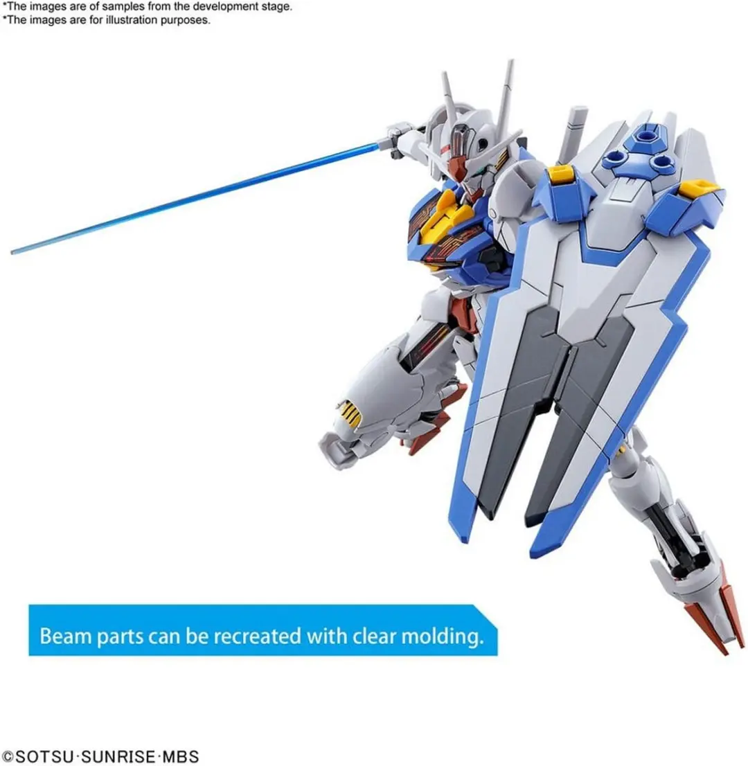 Bandai Namco Gundam Aerial HG 1/144 Modelkit - Blauw/Geel/Oranje/Wit/Zwart