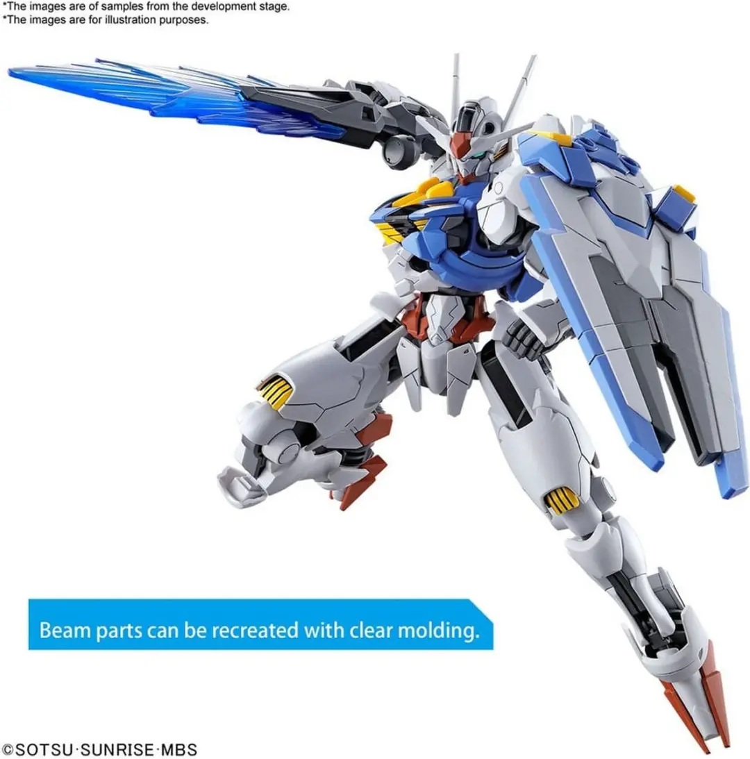 Bandai Namco Gundam Aerial HG 1/144 Modelkit - Blauw/Geel/Oranje/Wit/Zwart