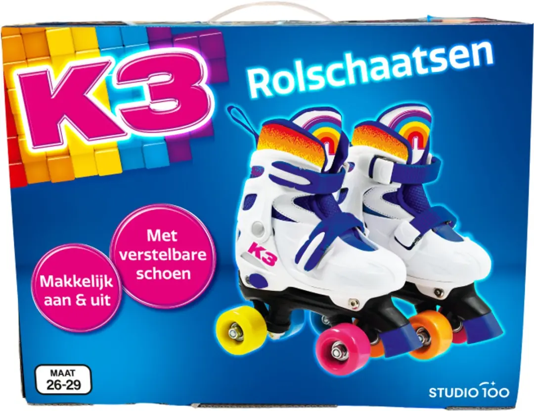 K3 Rolschaatsen MEK3B2000030 - 34/37 - 4 Maten - Wit
