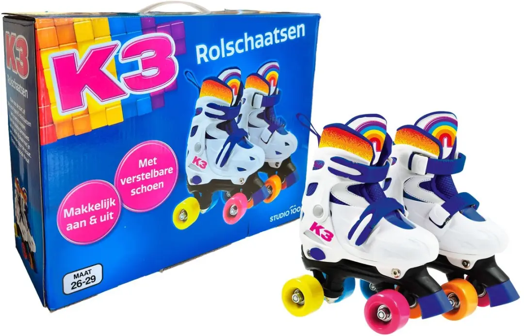 K3 Rolschaatsen MEK3B2000030 - 34/37 - 4 Maten - Wit