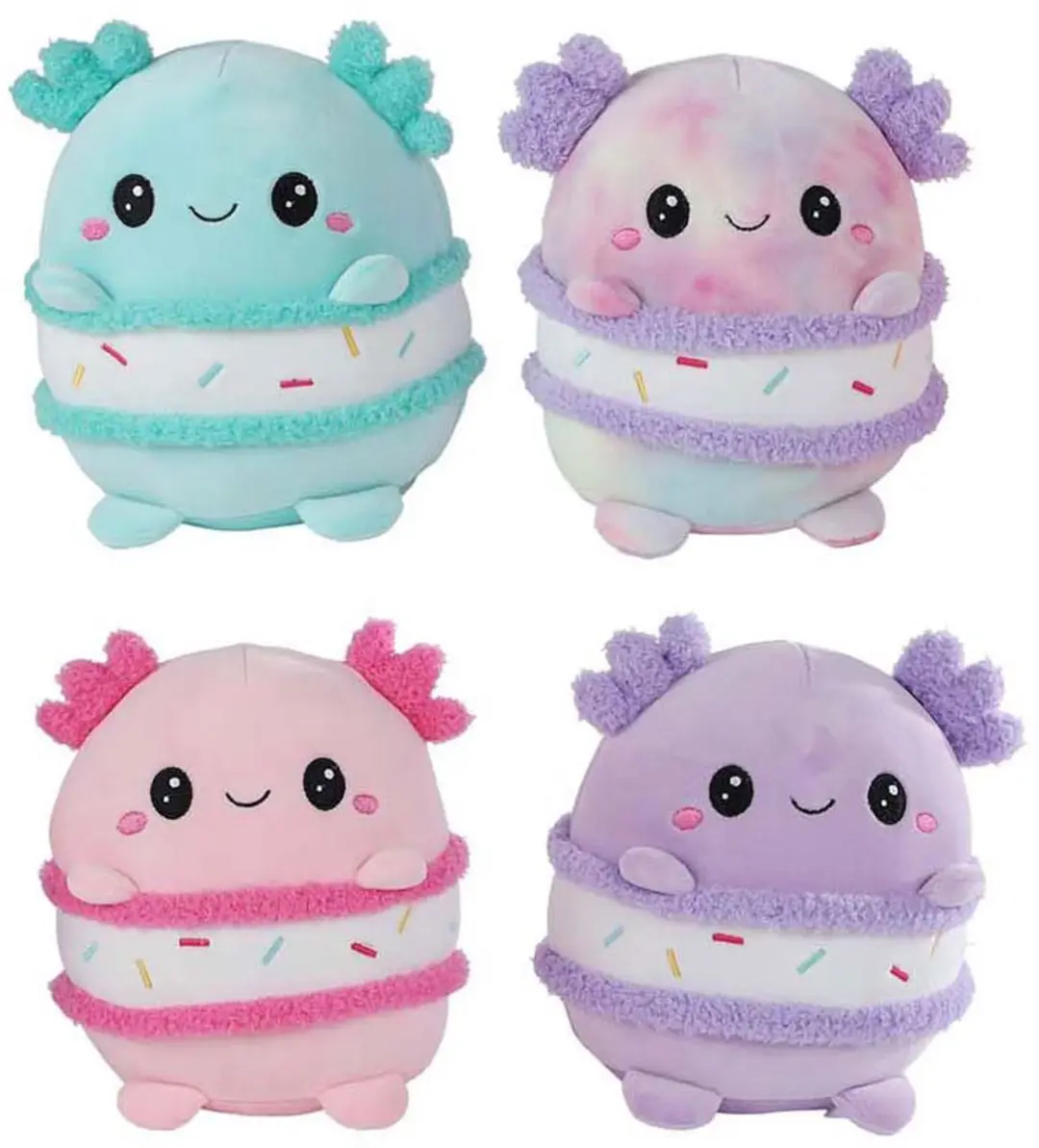 Van Manen Knuffel Axolotl Pluche - 20cm Meerkleurig
