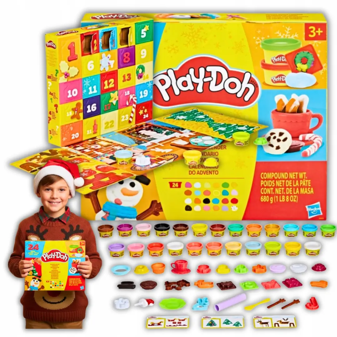 Play-Doh Adventskalender 2025 - 24 Kleuren + 28 Accessoires
