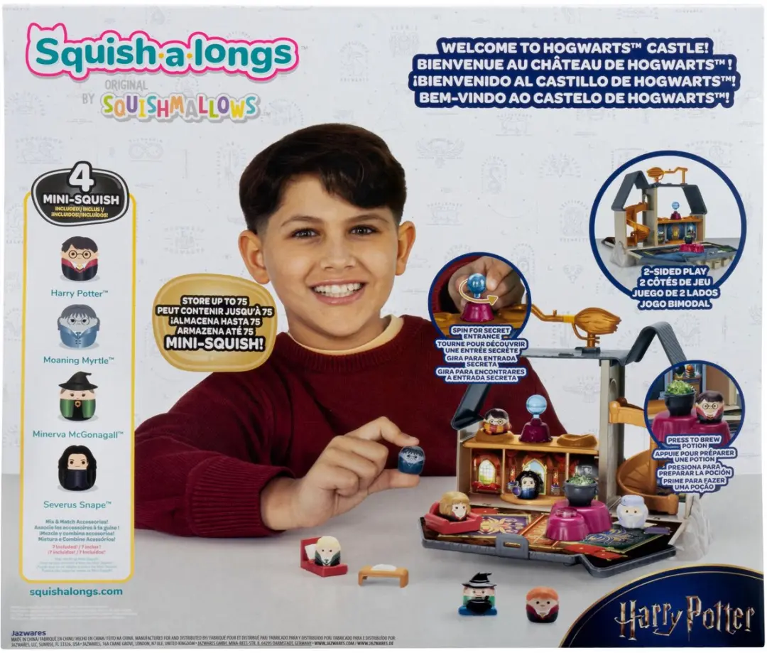 Squishmallows SQUISH-A-LONGS SQAL0399 Harry Potter Hogwarts Castle Playset - Multi