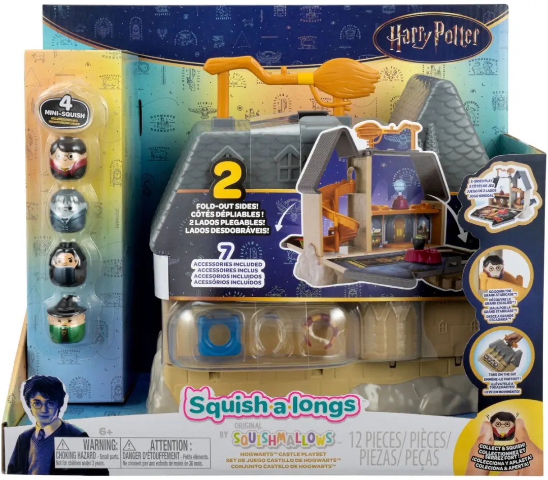 Squishmallows SQUISH-A-LONGS SQAL0399 Harry Potter Hogwarts Castle Playset