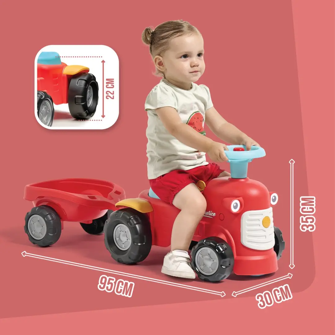 Van der Meulen Falk Maurice Looptractor met Trailer - Rood