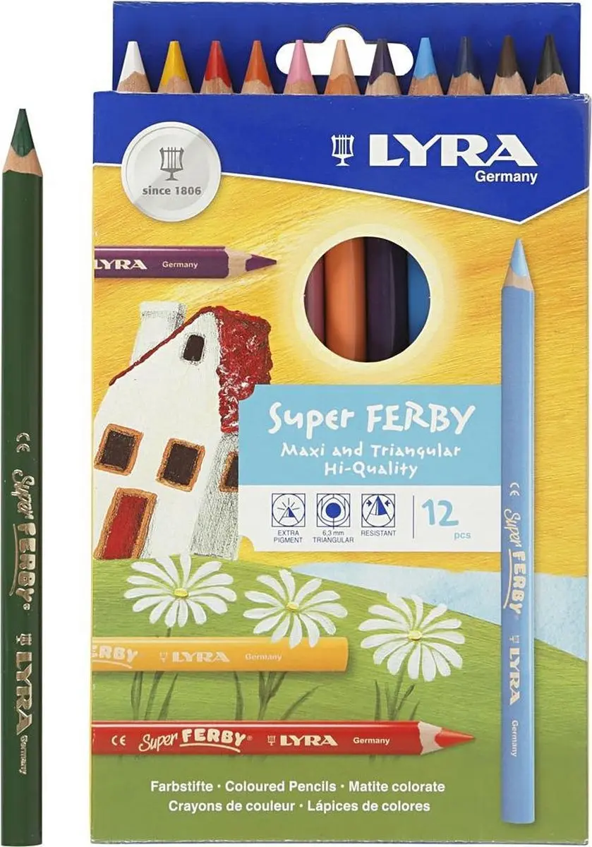 Lyra Super Ferby Kleurpotloden - 12 Stuks