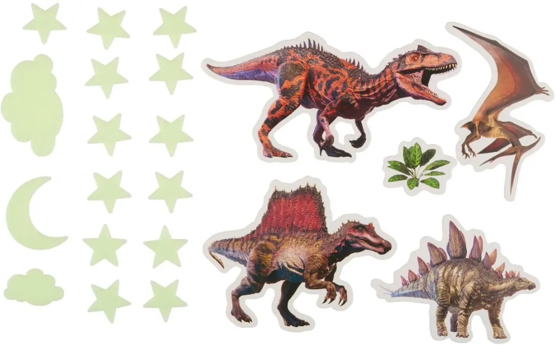 Eddy Toys Glow-in-the-Dark Dino Stickers - 20 Stuks