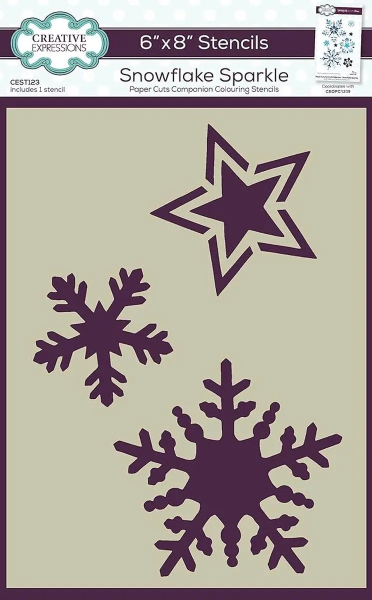 Creative Expressions Snowflake Sparkle Stencil 15x20,8cm