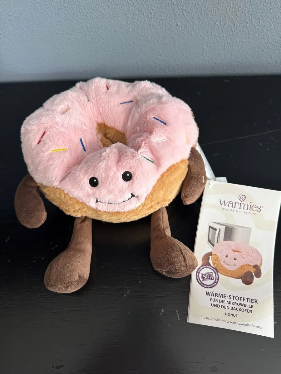 Warmies Donut Knuffel 20cm - Magnetron/Pittenzak - Multi