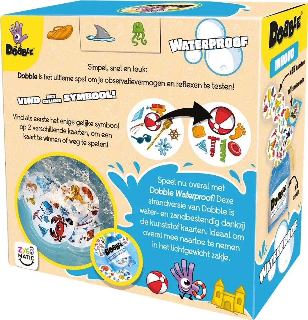 Zygomatic Dobble Waterproof Kaartspel - 8 Spelers
