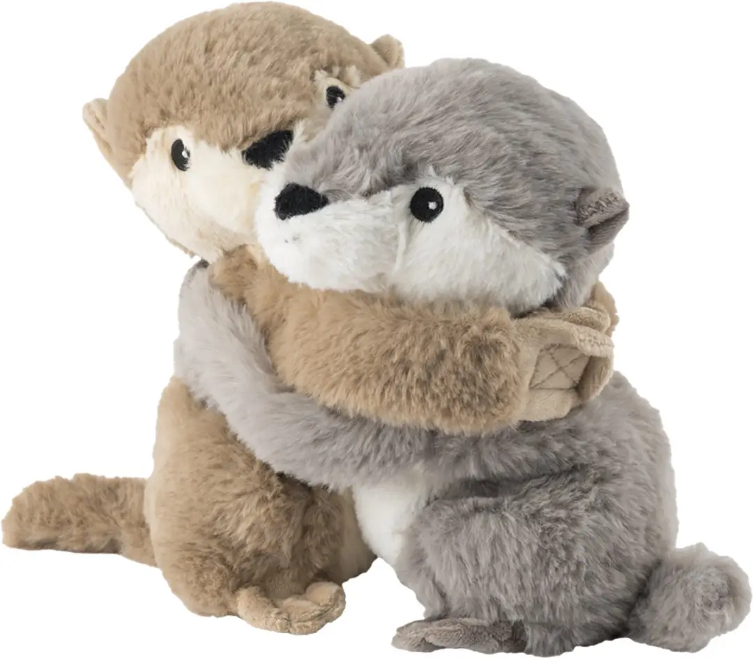 Warmies Knuffelvrienden Otter Duo - Bruin/Grijs