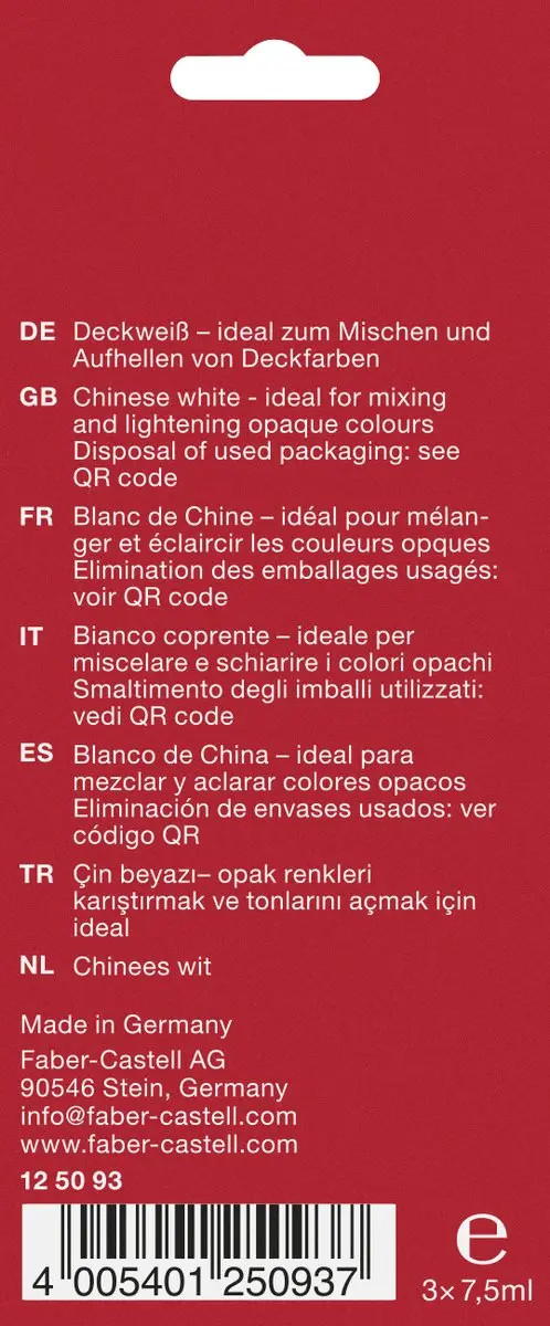 Faber-Castell Opaque Dekverf 22.5ml - 3 Stuks