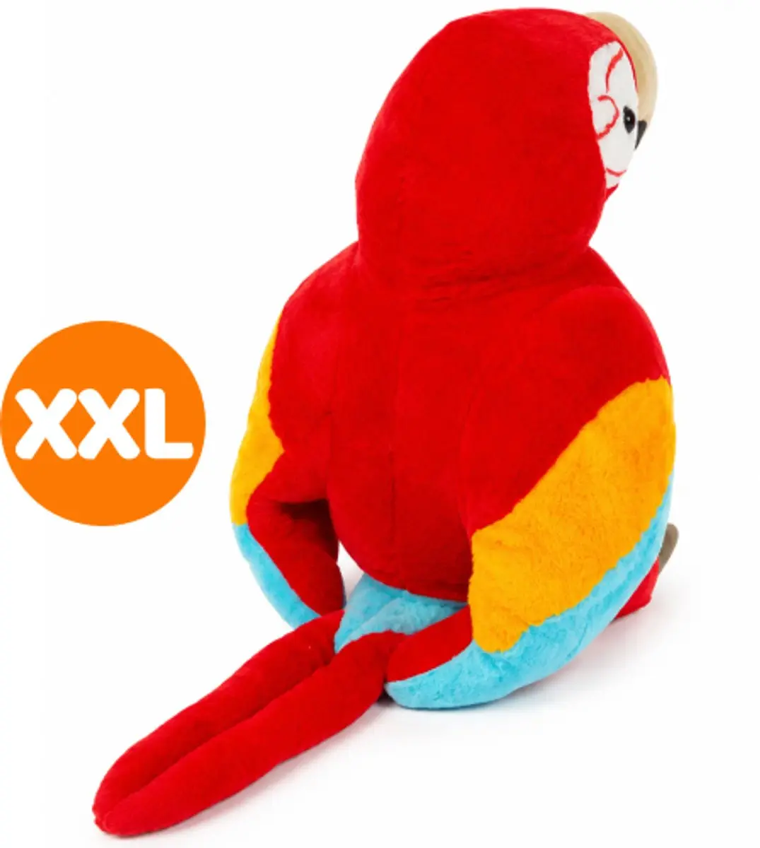 Topknuffels Papegaai Pluche XXL 100cm - Rood