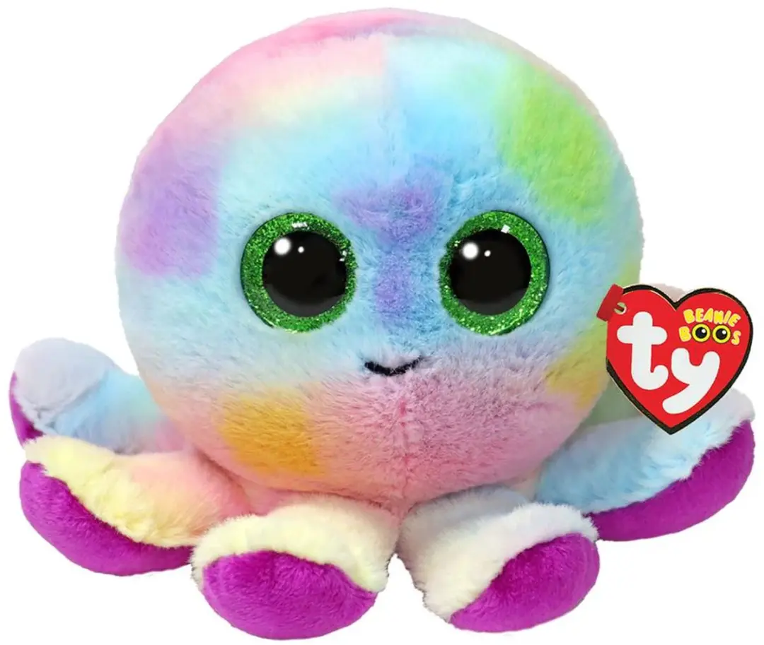 Van der Meulen TY Beanie Boos Octopus Knuffel 15cm - Multikleur