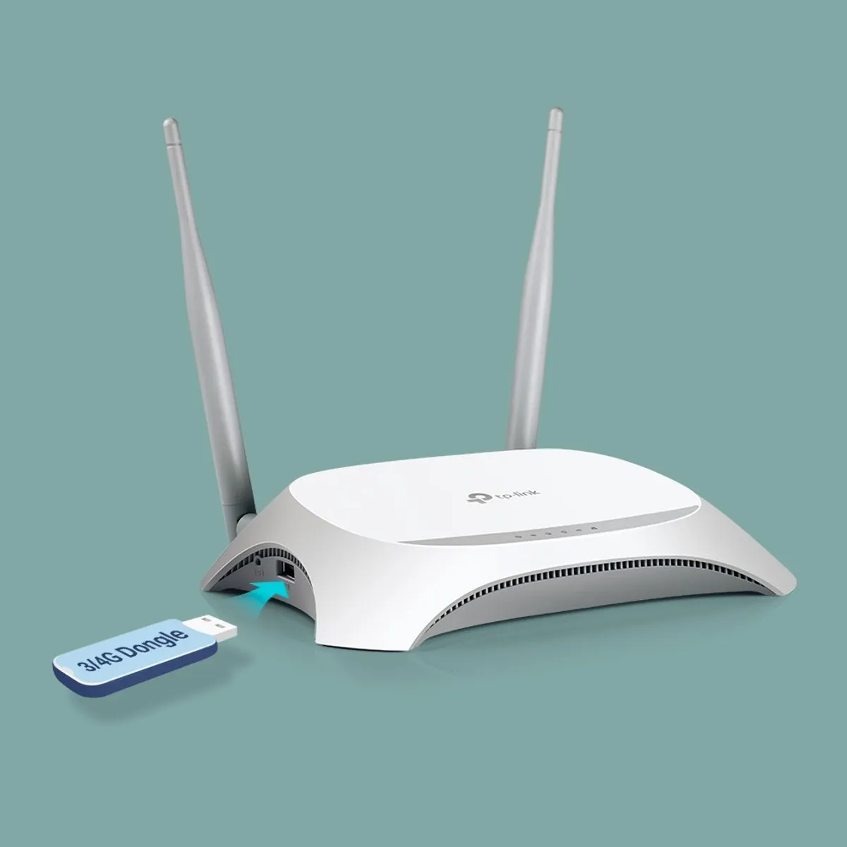 TP-Link TL-MR3420 4G Router - 4x Ethernet - 1x USB - Wit/Zwart