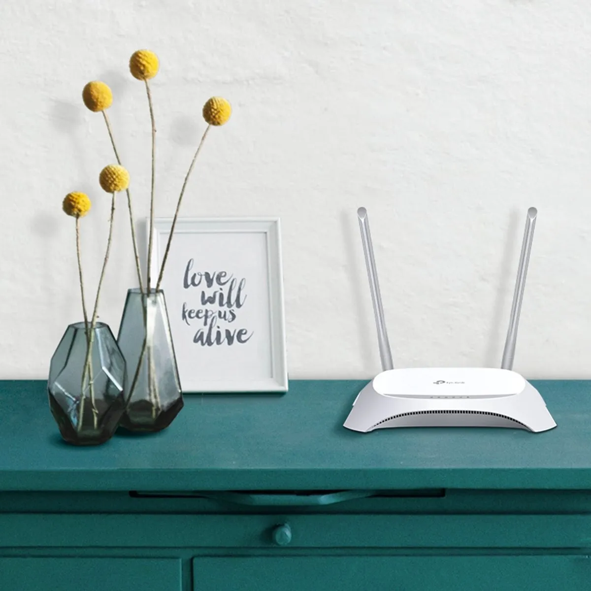 TP-Link TL-MR3420 4G Router - 4x Ethernet - 1x USB - Wit/Zwart