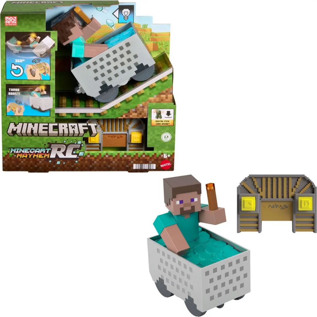 Mattel Minecraft Mijnwagen RC JMT40 - Multicolor