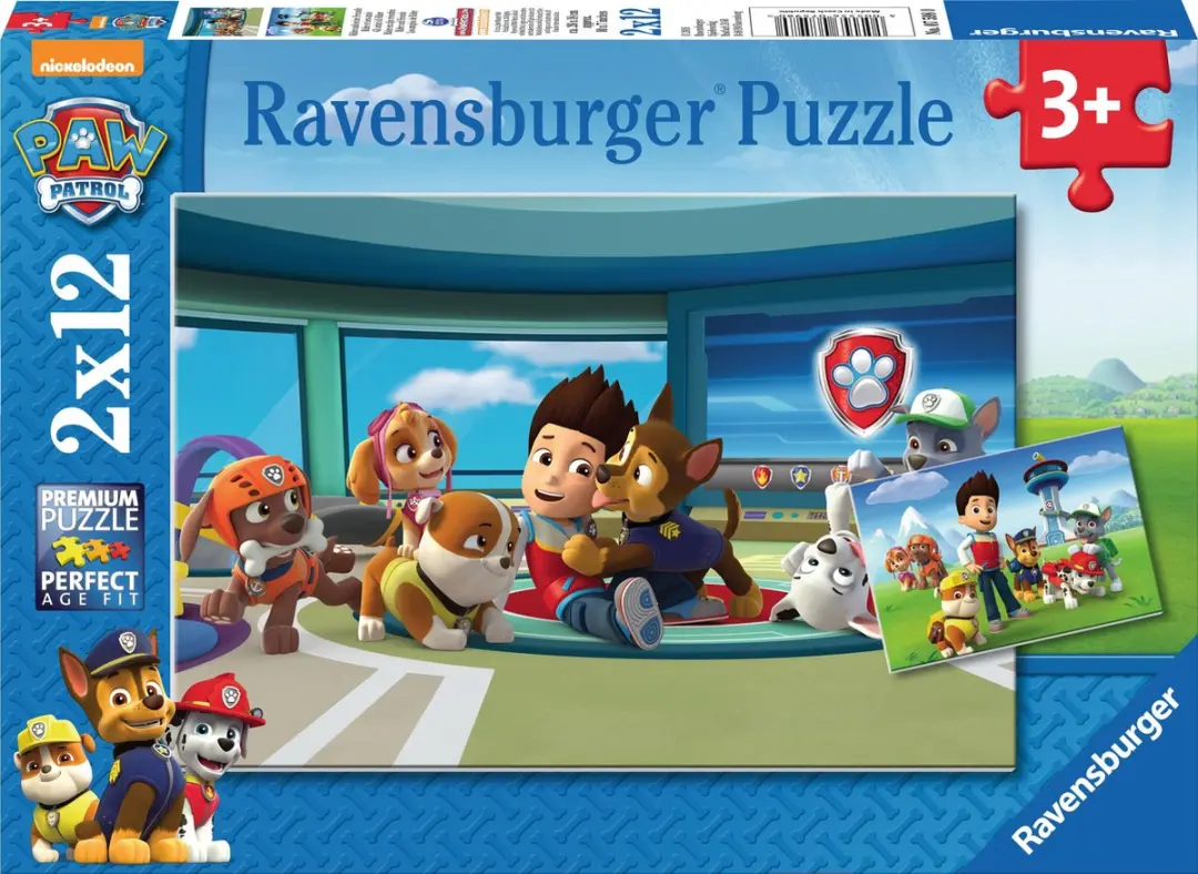 Ravensburger Paw Patrol Ryder Twee Puzzels 12 Stuks