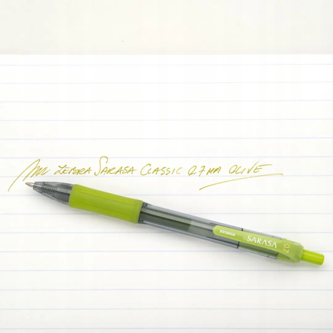 Zebra Sarasa Classic 0.7 Gelpen - Olijfgroen