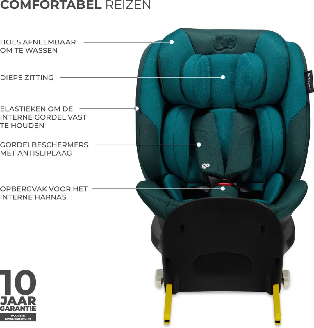KinderKraft I-FIX i-Size Autostoel 40-150cm - Groep 0/1/2 - Blauw