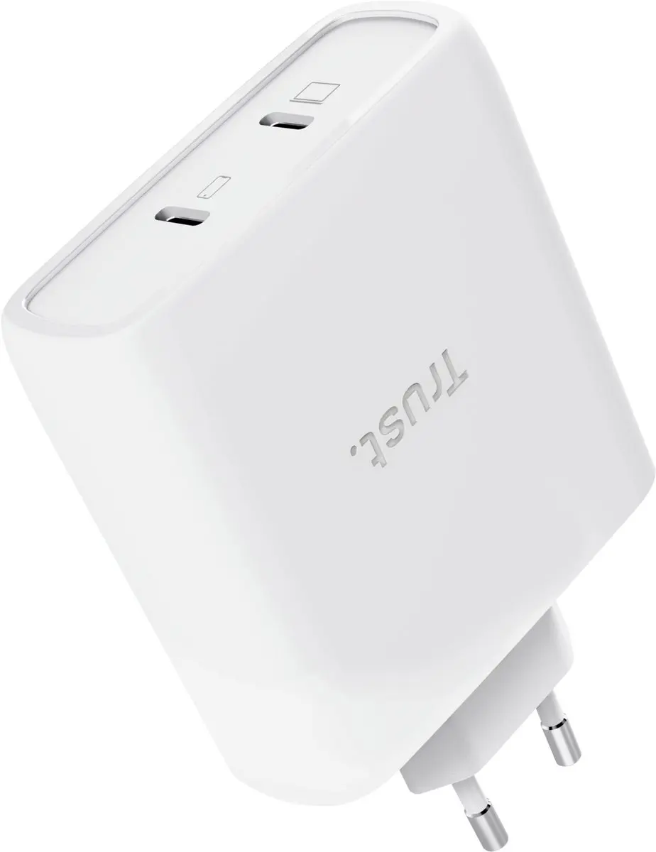 Trust Maxo 100W GaN Oplader 25528 - 2x USB-C - Wit