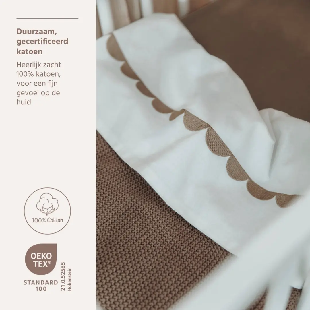 Meyco Baby Arc Ledikantlaken Taupe 100x150cm - 0.3 TOG