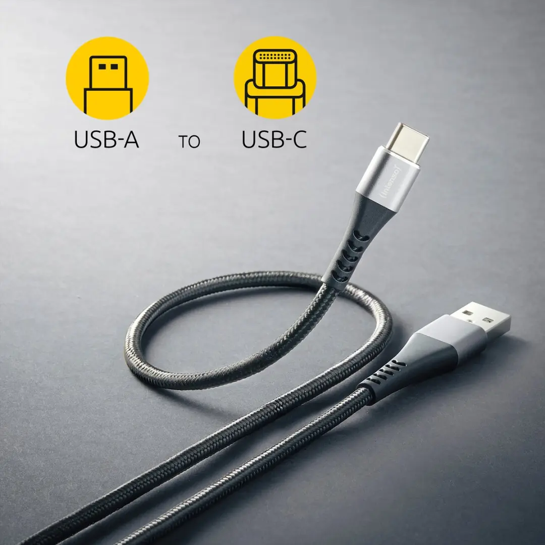 Intenso A315C USB-A naar USB-C Kabel 1.5m - Zwart