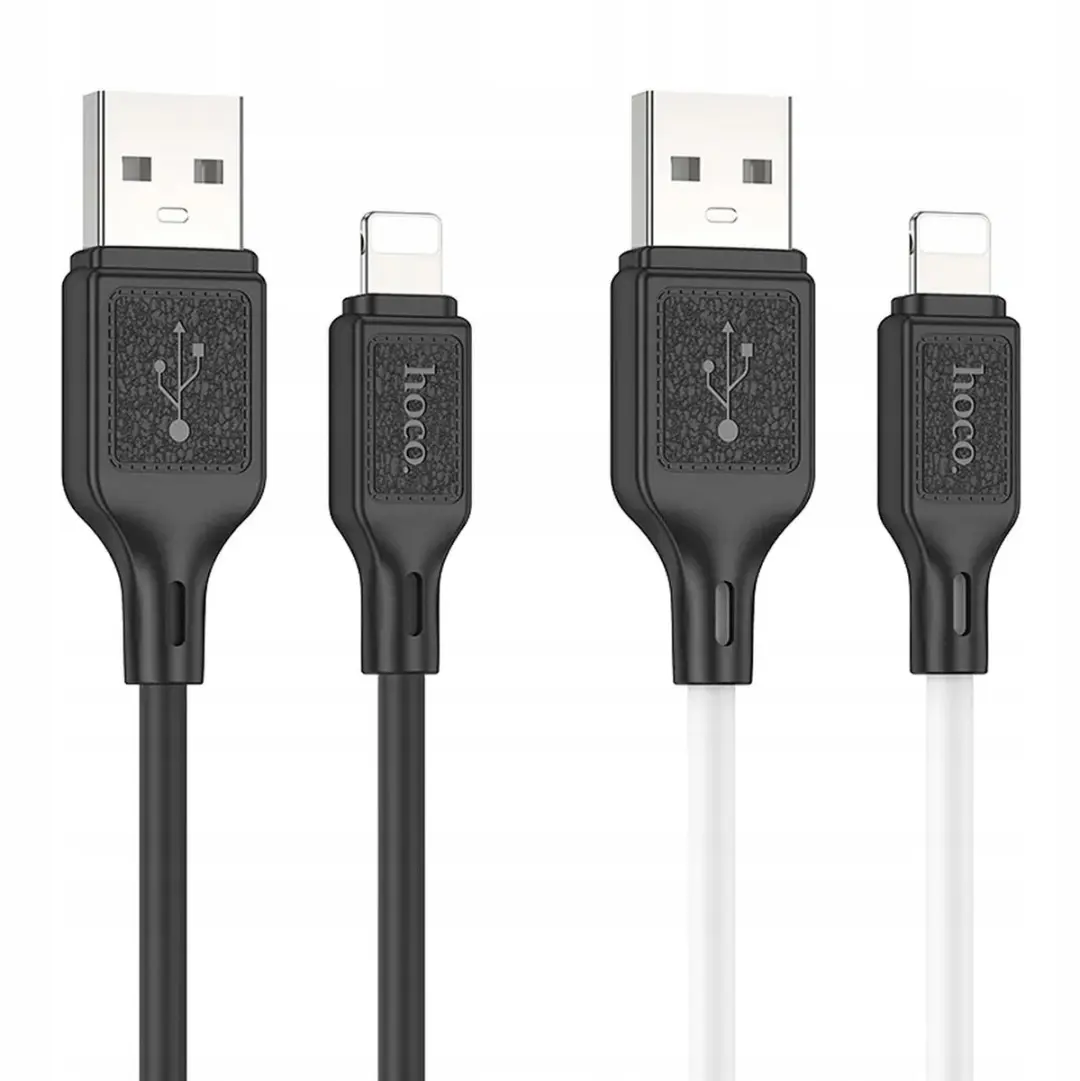 Hoco USB-A naar Lightning Kabel X90 1m - 2.4A - Zwart - afbeelding 2 van 5