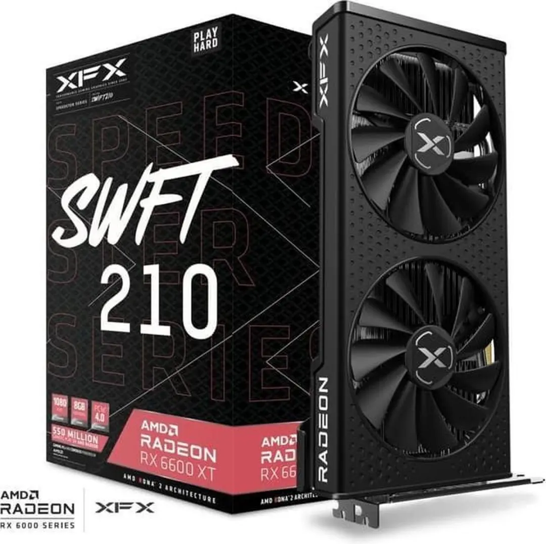 XFX Radeon RX 6600 XT RX-66XT8DFDQ Videokaart - 8GB GDDR6 - Zwart