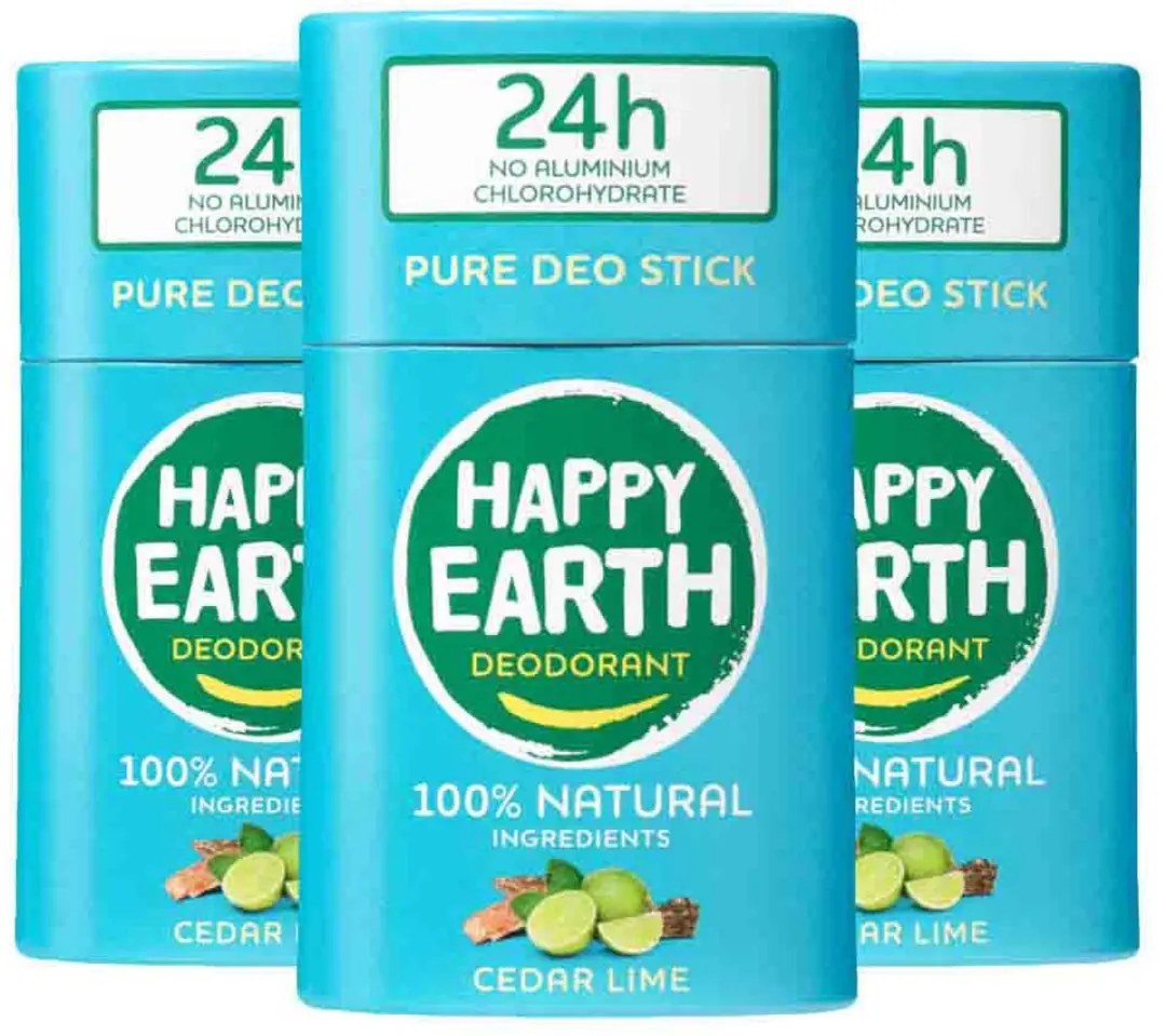 Happy Earth Deodorant Stick Cedar Lime