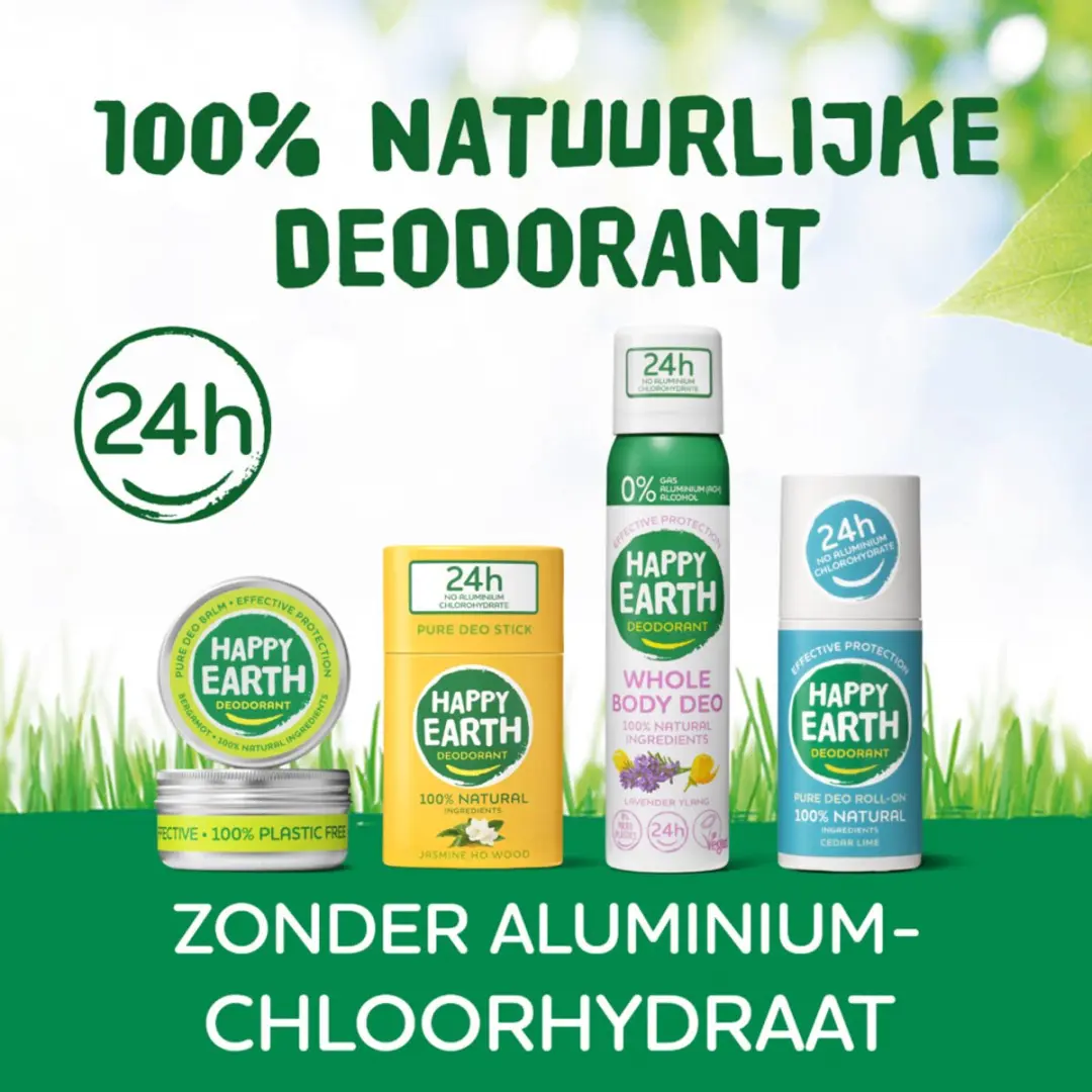 Happy Earth Deodorant Stick Cedar Lime - 3x40g