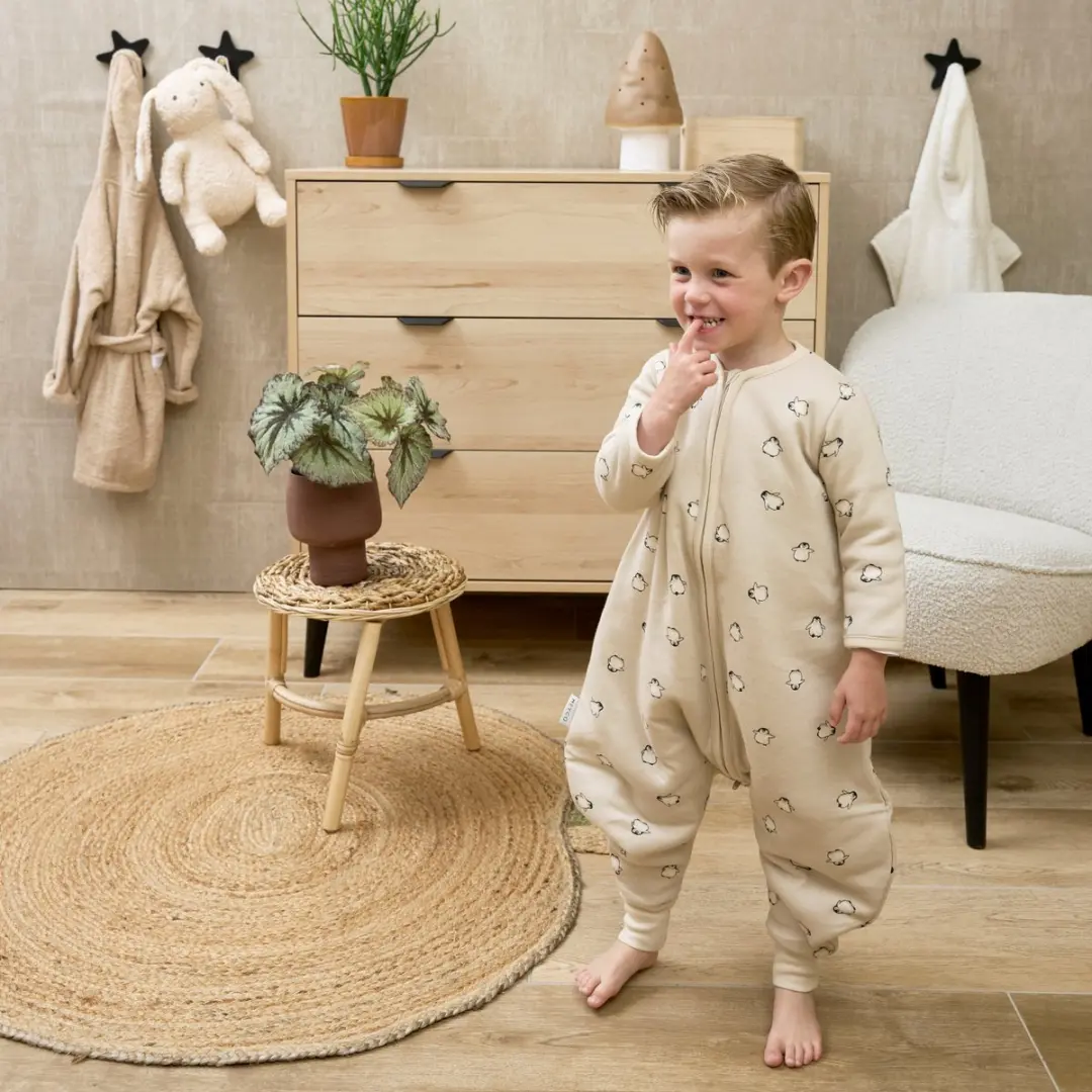 Meyco Baby Penguin Slaapoverall - Soft Sand 92cm - 2.5 TOG - afbeelding 6 van 6