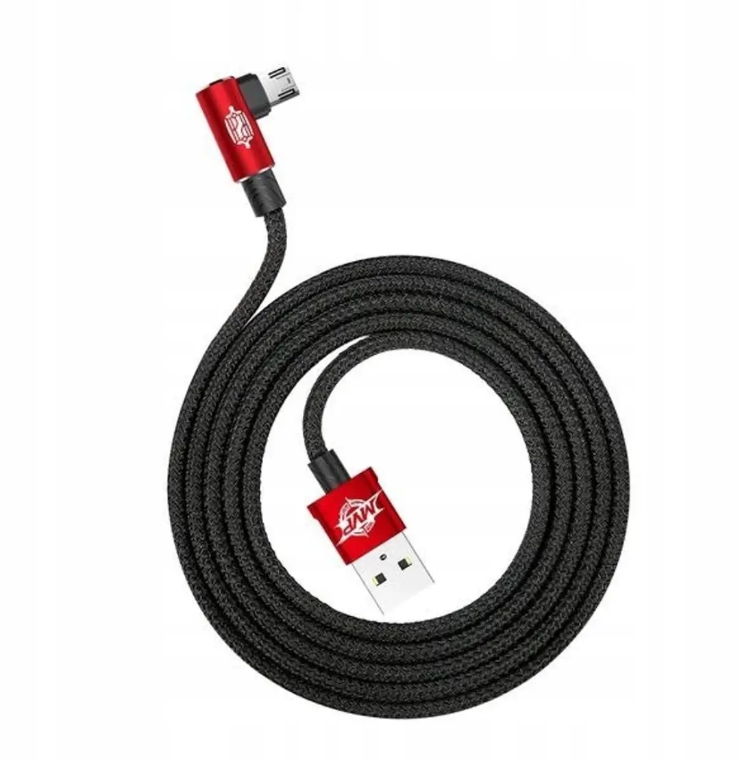 Baseus MVP Elleboog USB MicroUSB Kabel 1m 2A - Rood