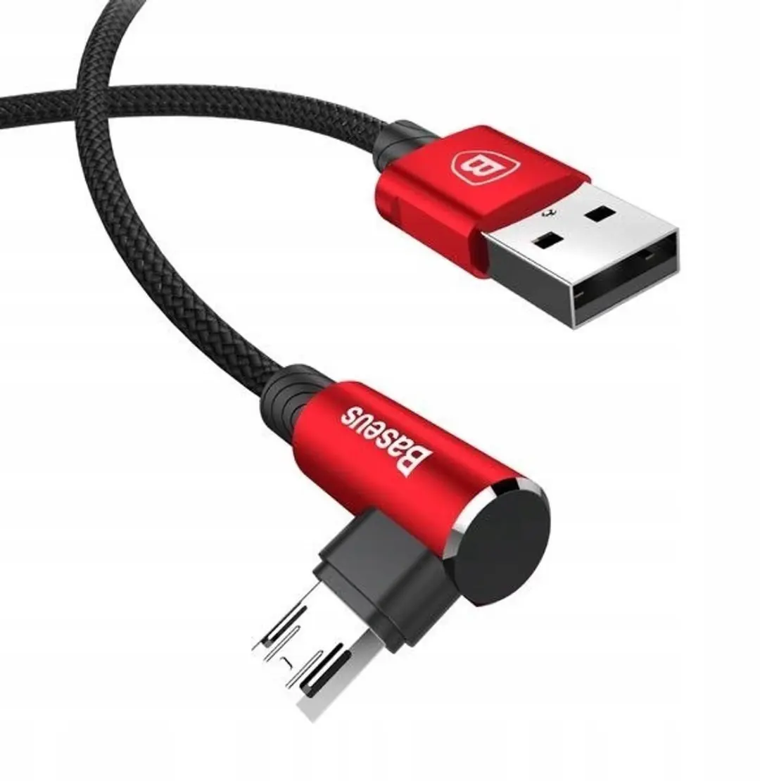 Baseus MVP Elleboog USB MicroUSB Kabel 1m 2A - Rood