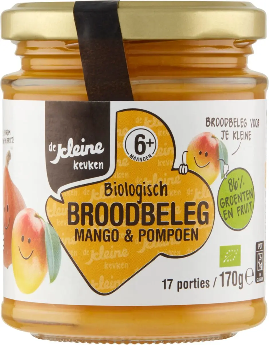 De Kleine Keuken Bio Mango Pompoen Spread 170g