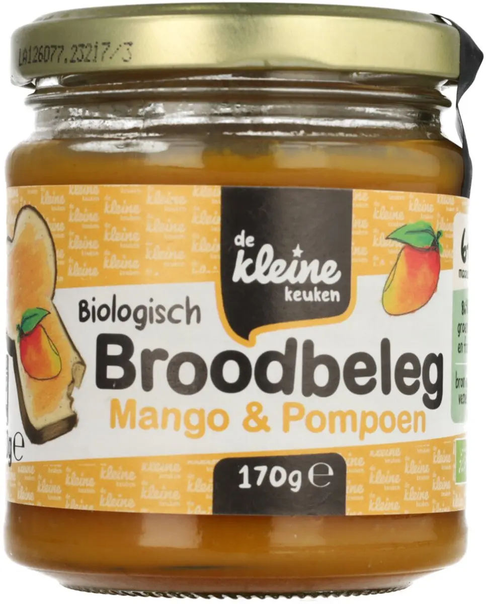 De Kleine Keuken Bio Mango Pompoen Spread 170g
