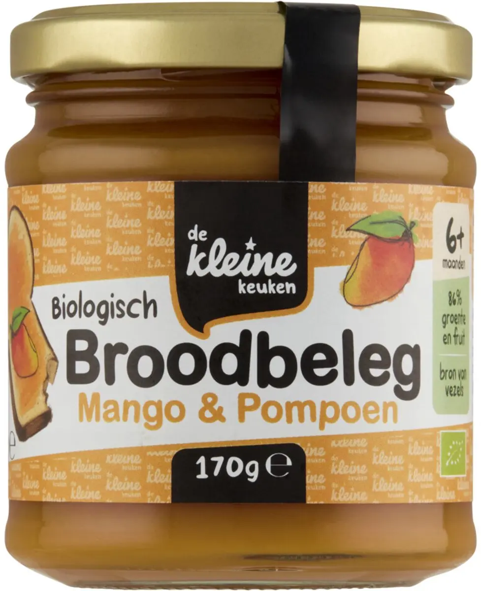 De Kleine Keuken Bio Mango Pompoen Spread 170g