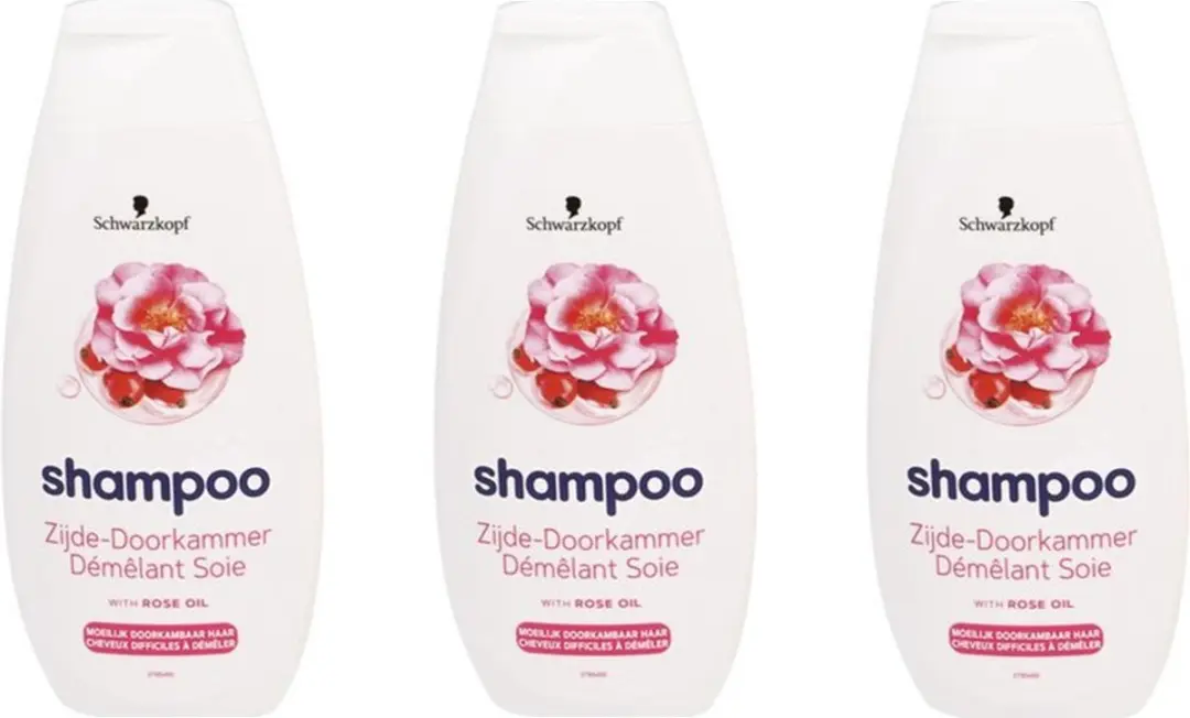 Schwarzkopf Zijde-Doorkammer Shampoo 3x400ml