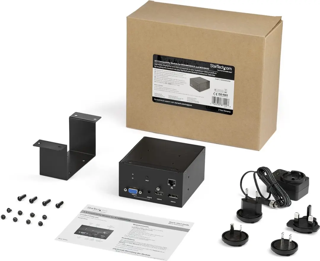 Startech KD20841 A/V-module voor vergadertafel - Zwart - afbeelding 6 van 6