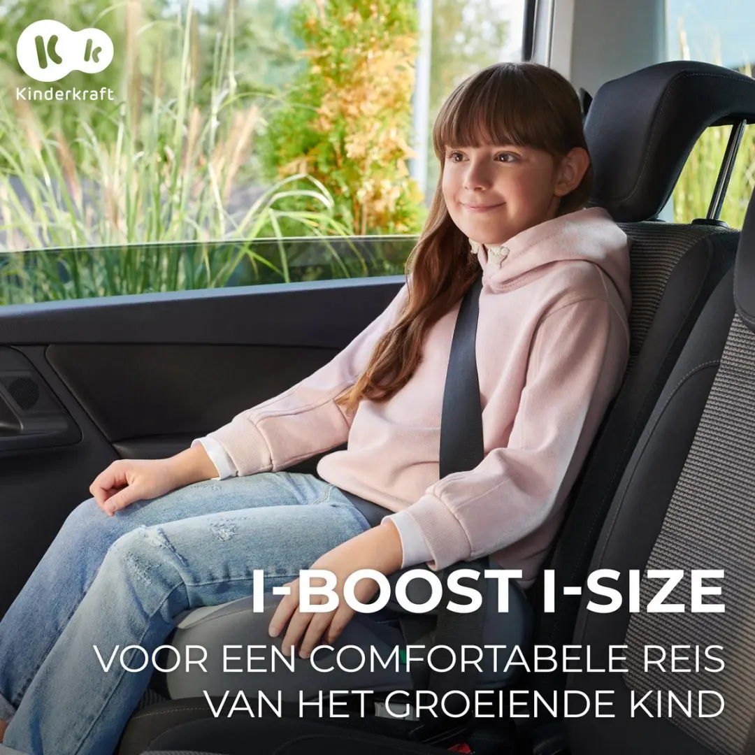 KinderKraft I-BOOST Zitverhoger I-Size 135-150cm Roze