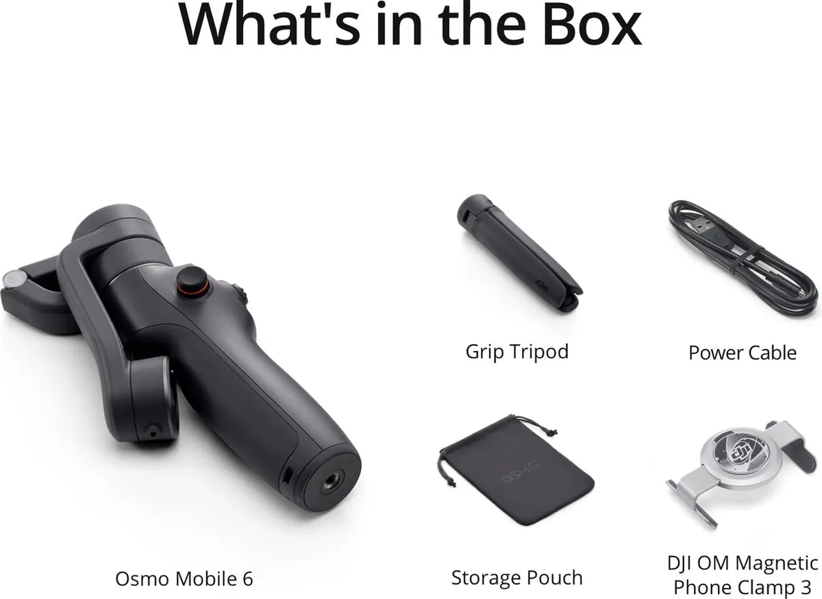 DJI Osmo Mobile 6 Gimbal - Smartphone - 1000mAh - Zwart